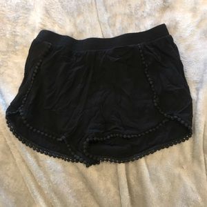 Black flowy shorts